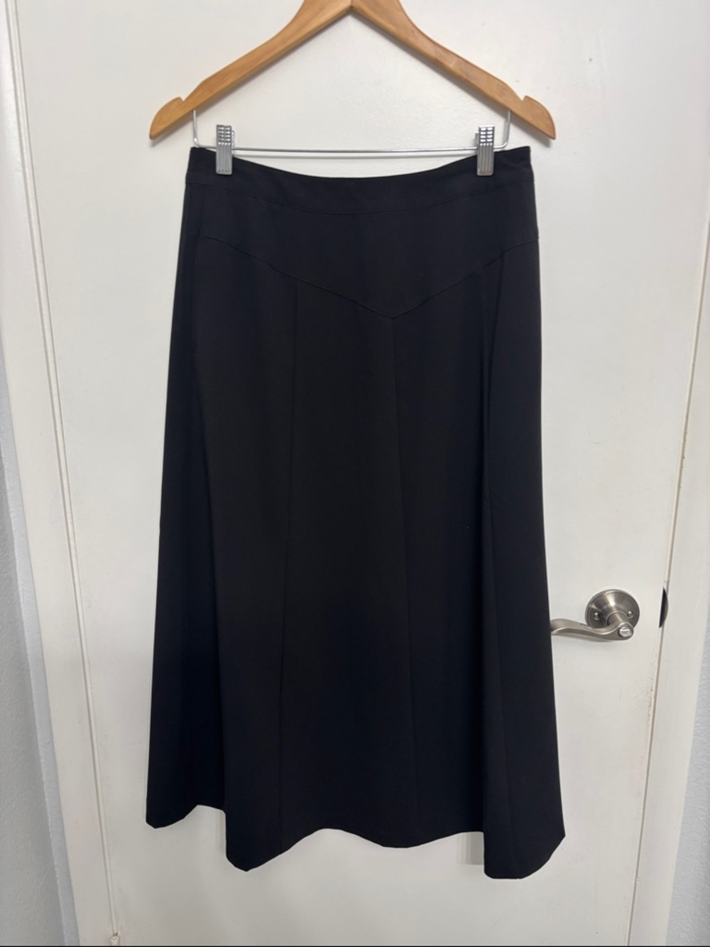 TravelSmith Black Maxi Skirt with V-Waist Seam